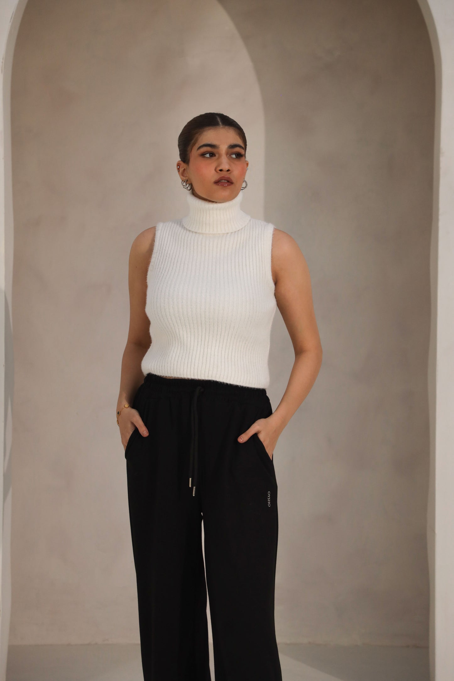 Puff Ball Turtle Neck Vest