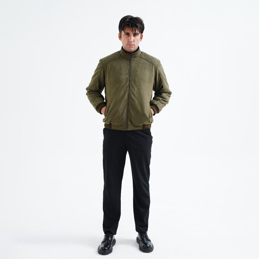 Olive Suede Jacket