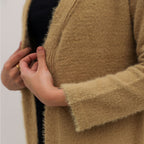 Fur Drape Long Sweater