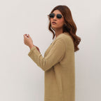 Fur Drape Long Sweater