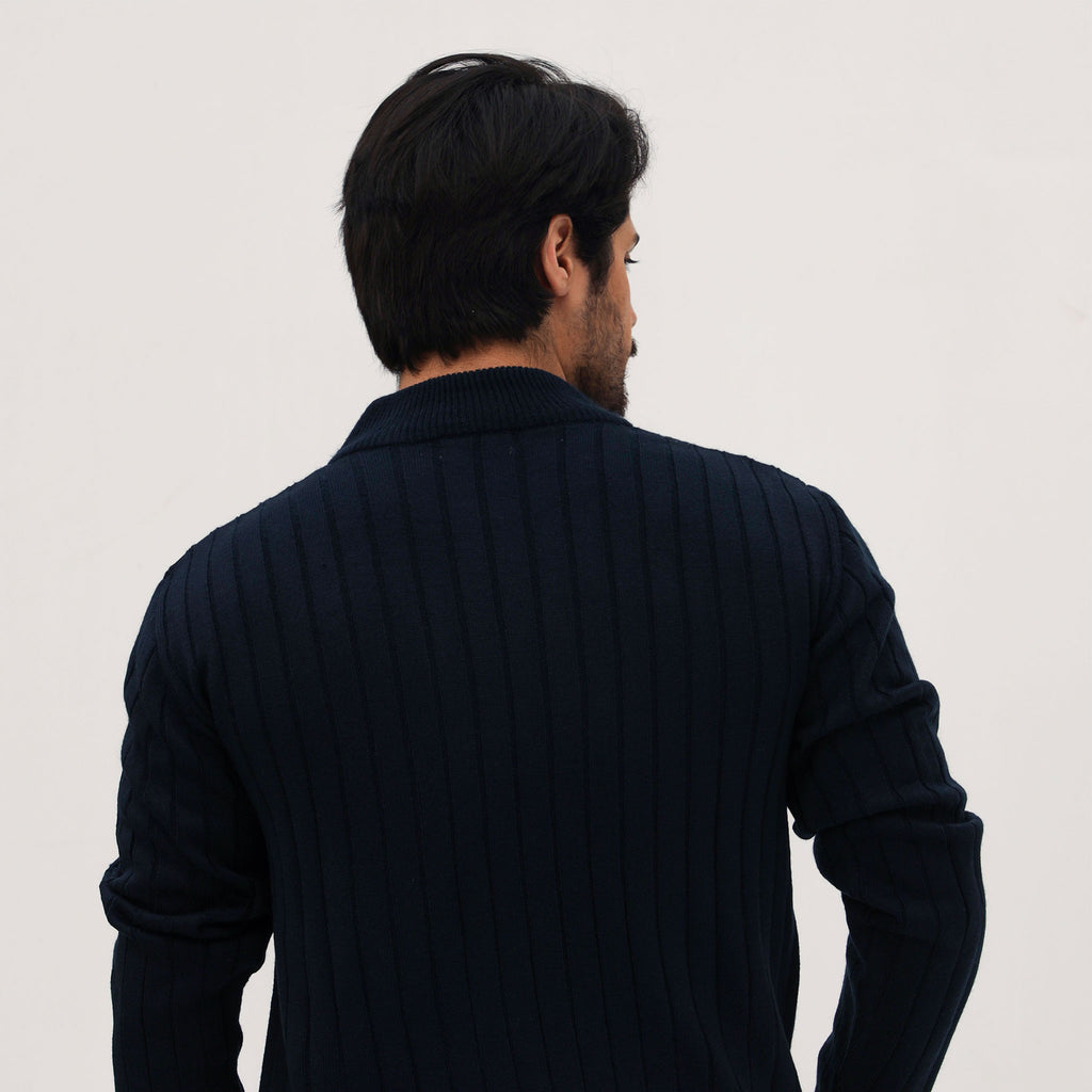 Deep Navy Mock-neck