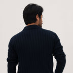 Deep Navy Mock-neck