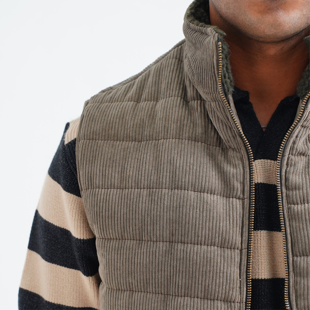 Corduroy Puffer Vest
