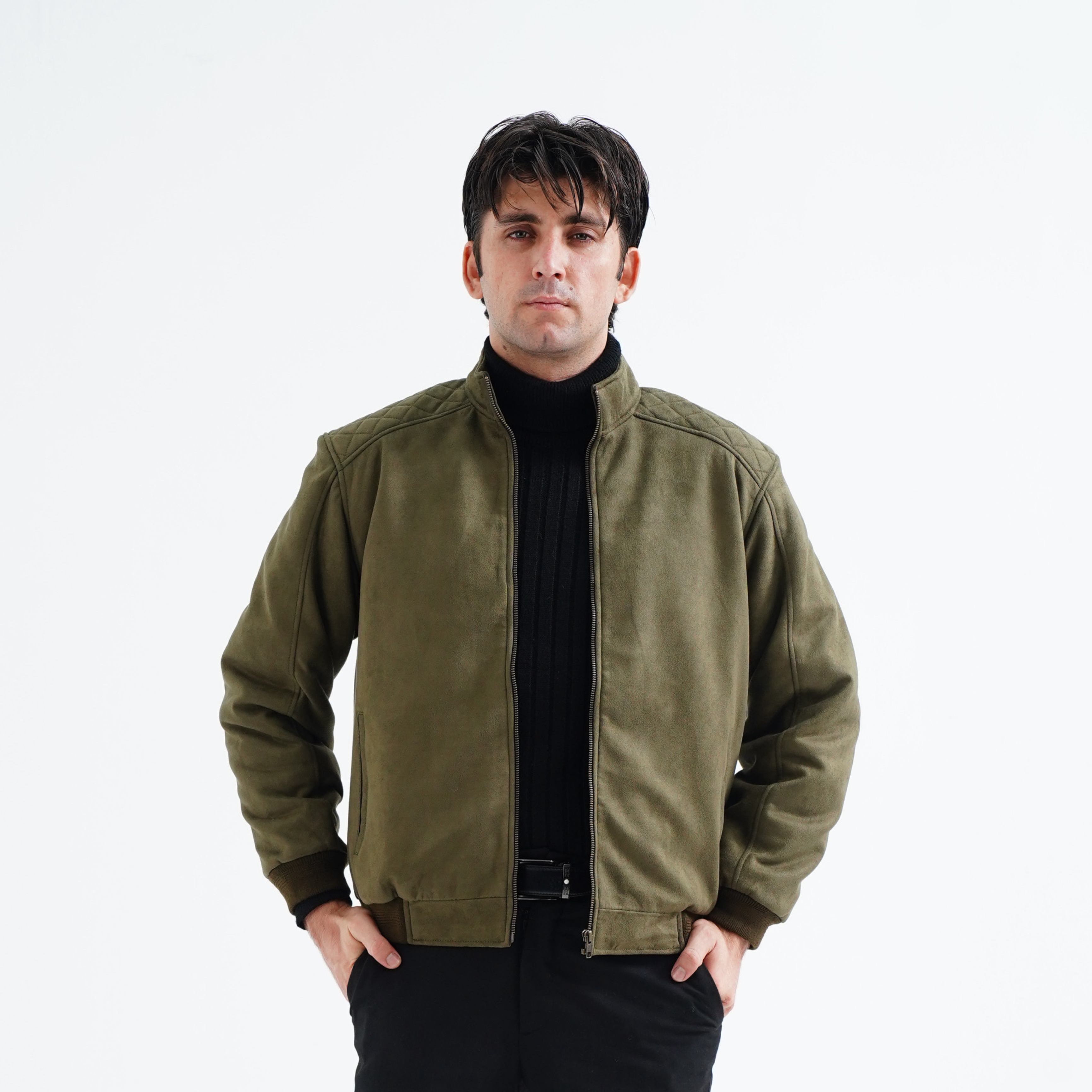 Olive Suede Jacket